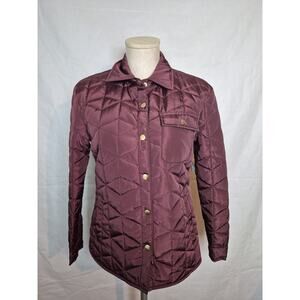 Cavalini Women’s Jacket Wine Pockets Zippers SZ PS Petite Quilted Brand New